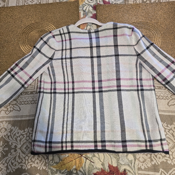 Ann Taylor Plaid Sweater Cardigan Size S - Picture 4 of 4